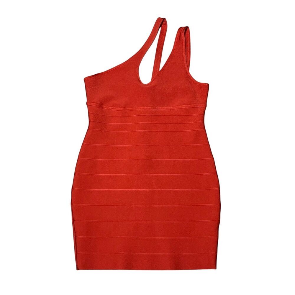 Herve Leger x Forever 21 One Shoulder Bandage Bodycon Dress NWT XXL Orange
